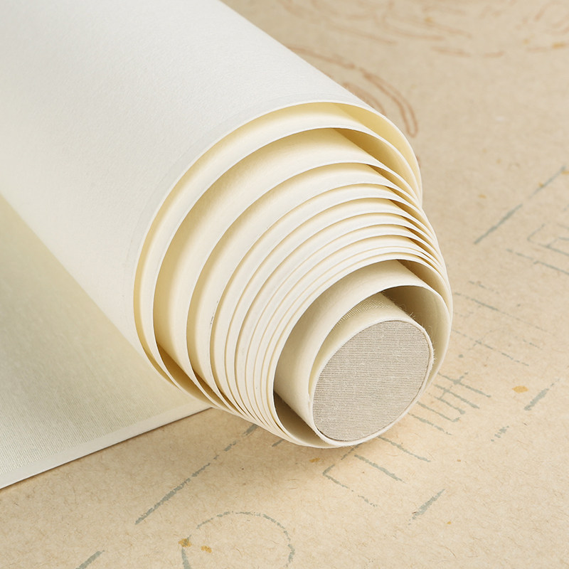 全绫蜡染空白书法作品专用参赛毛笔手写楮皮水印宣纸