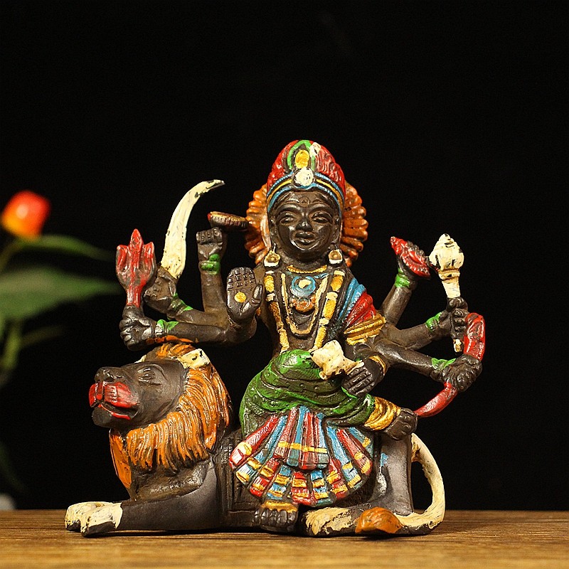 女神纯铜杜尔摆件泰国迦梨母像家居店铺泰式装饰摆件