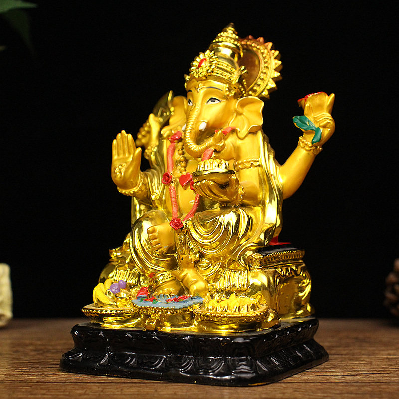 象鼻财神泰国象神摆件密宗藏传传红佛像泰式摆件