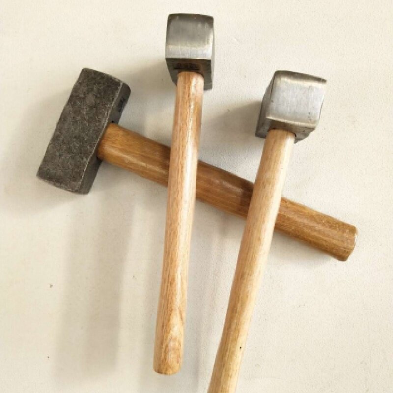 古法锻造石工铁匠锤打铁锤榔头锤子纯钢锻打石工锤