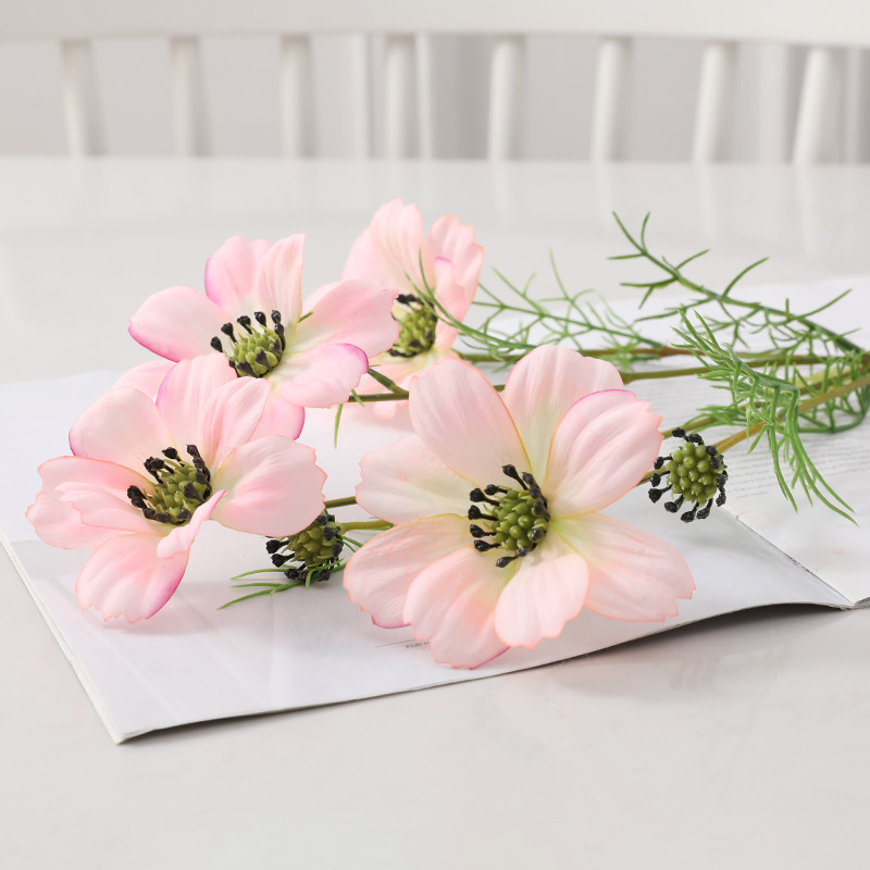 泰环手感波斯格桑花仿真花束假花小清新餐桌客厅仿真花