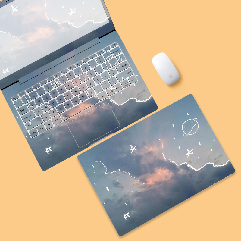 笔记本电脑贴纸适用惠普联想小新air14华硕pro13戴尔笔记本炫彩贴