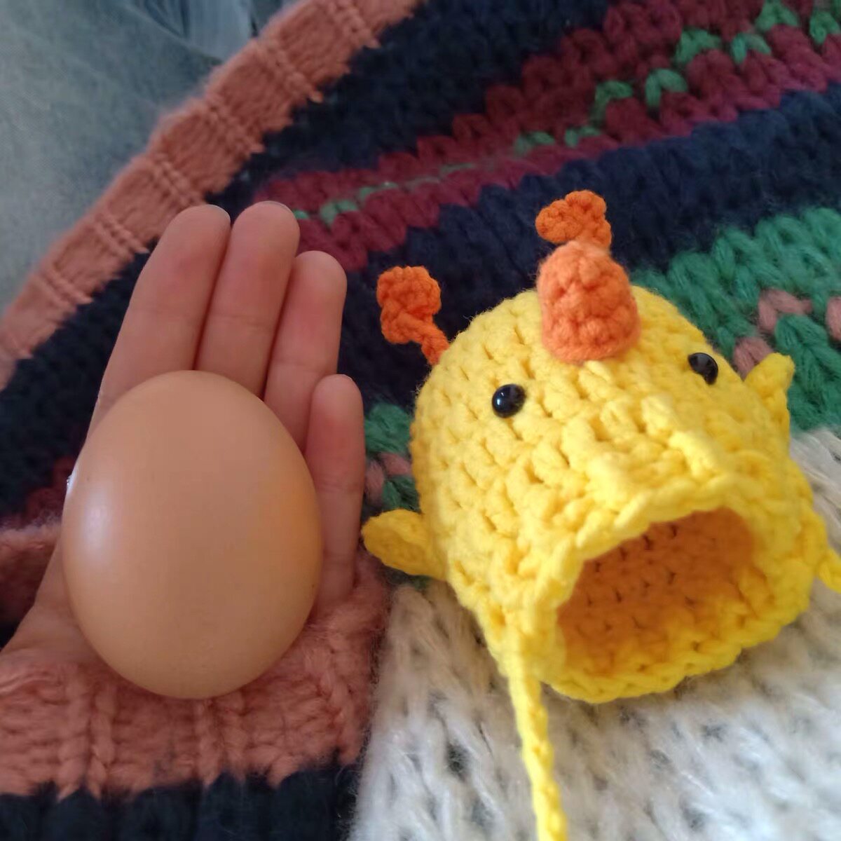 鸡蛋成品diy手工编织毛线儿童护蛋神器立夏毛线
