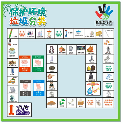 定制大型真人垃圾分类飞行棋消防交通安全飞行棋