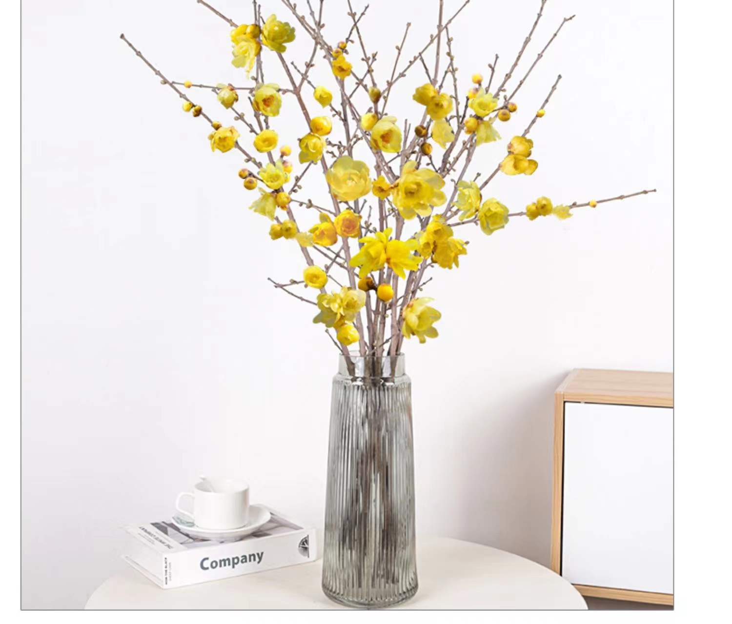 干枝腊梅鲜花水养遇水开花耐寒年宵花卉花苞花卉