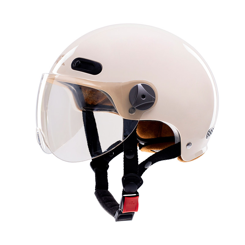 var电动摩托车头盔男女女士四季通用半盔可爱摩托车头盔