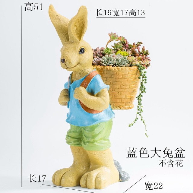 Large creative cute size rabbit fleshy flower pot ins wind home decoration living room crafts gardening ornaments Large creative cute size rabbit fleshy flower pot ins wind home decoration living room crafts gardening ornaments