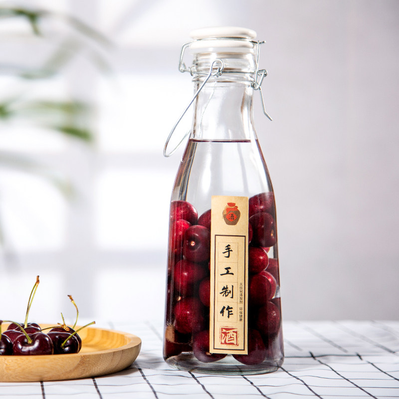 泡酒专用酒缸酒瓶果酒水果自酿空瓶手提带盖密封罐食品级玻璃家用