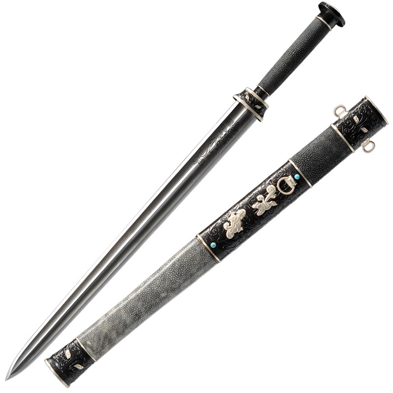 干将莫邪龙泉陈少卫宝剑手工锻打汉剑花纹冷兵器重剑刀剑