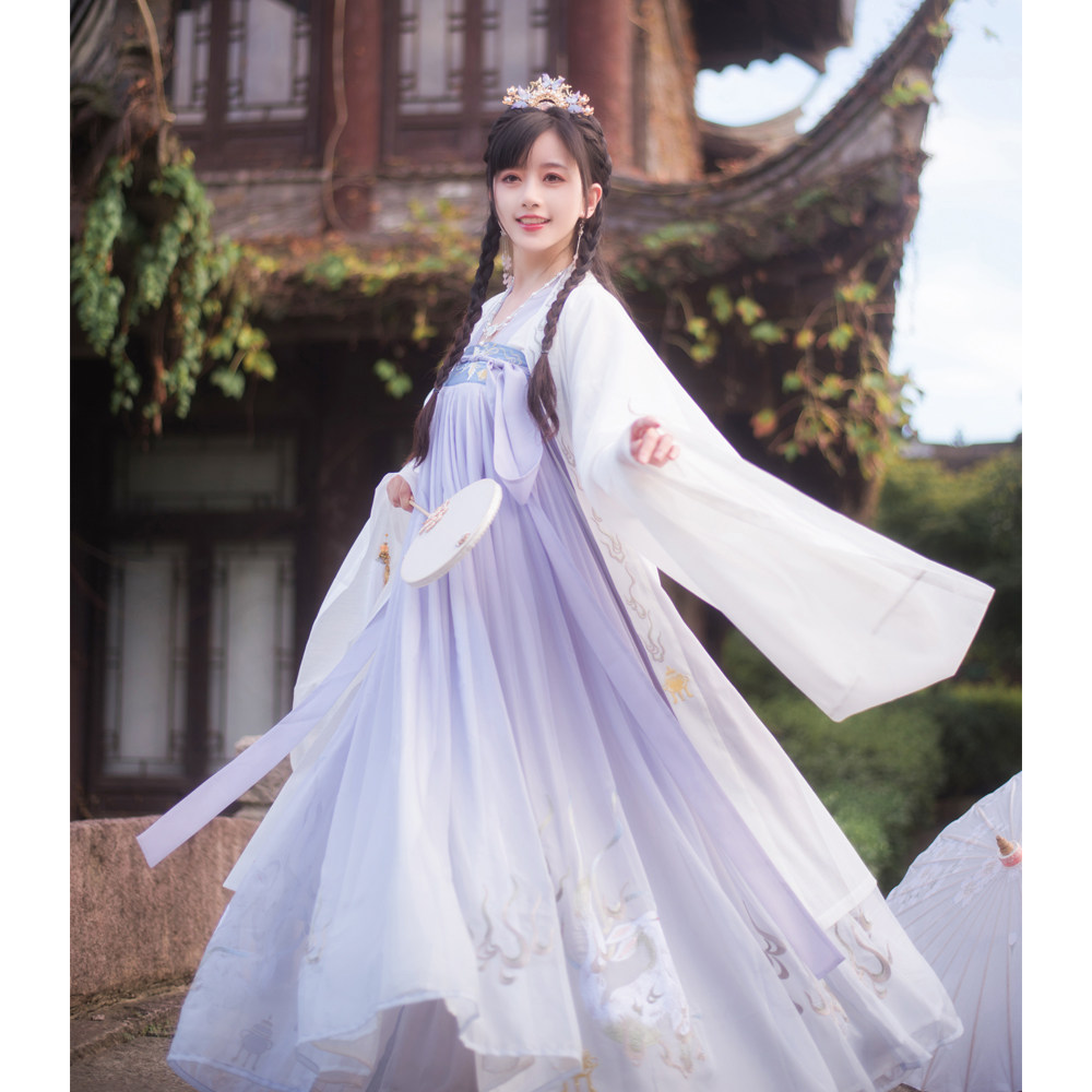 徽韵百搭绝版售完秋款襦裙齐胸徽韵雅大袖绣花汉服