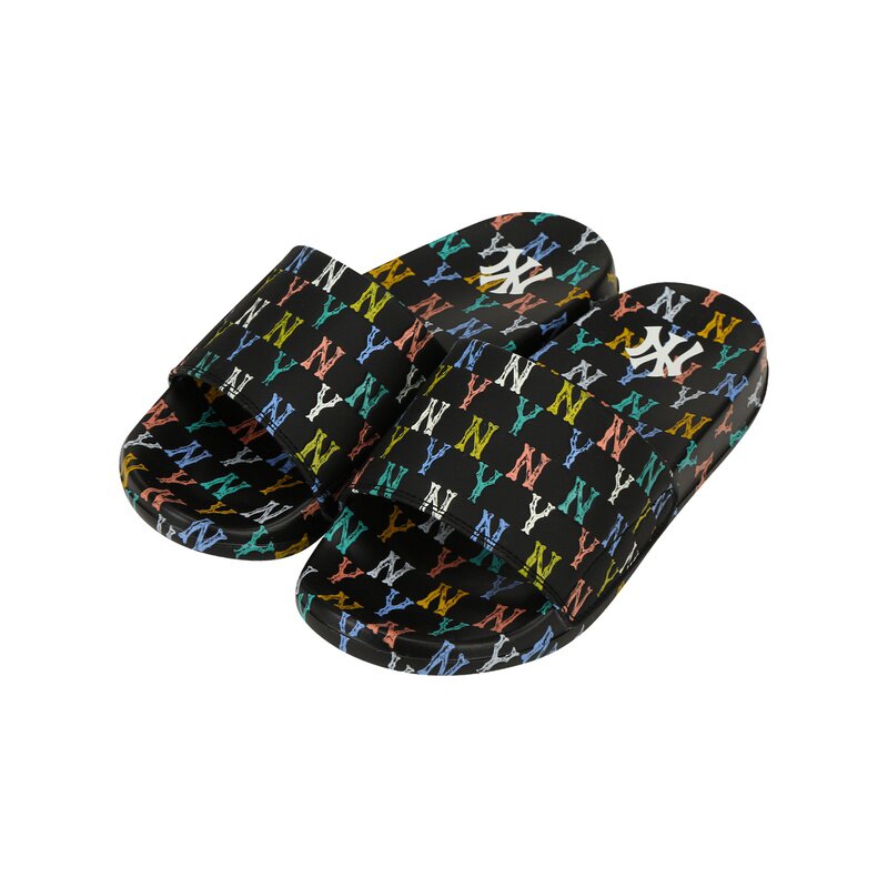 mlb官方男女运动拖鞋复古老花休闲时尚潮流厚底运动拖鞋