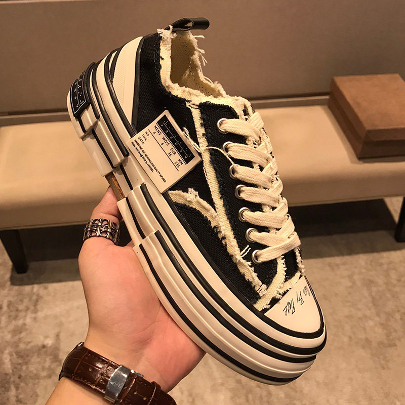 xvessel吴建豪硫化鞋乞丐帆布鞋黑白色基础男鞋蔡徐坤王一博同款