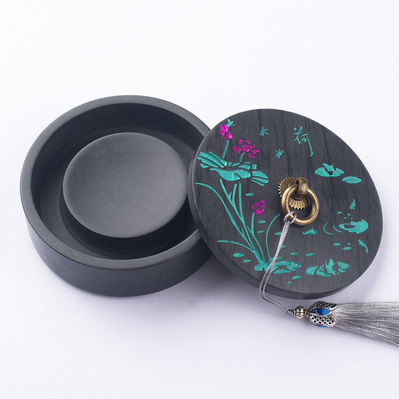 天然高档笔墨初学套装毛笔墨条墨盒墨盘墨蝶文房四宝