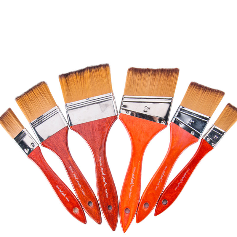 画笔画刷蒙玛特峰画刷斜平峰板刷排刷颜料刷子水粉