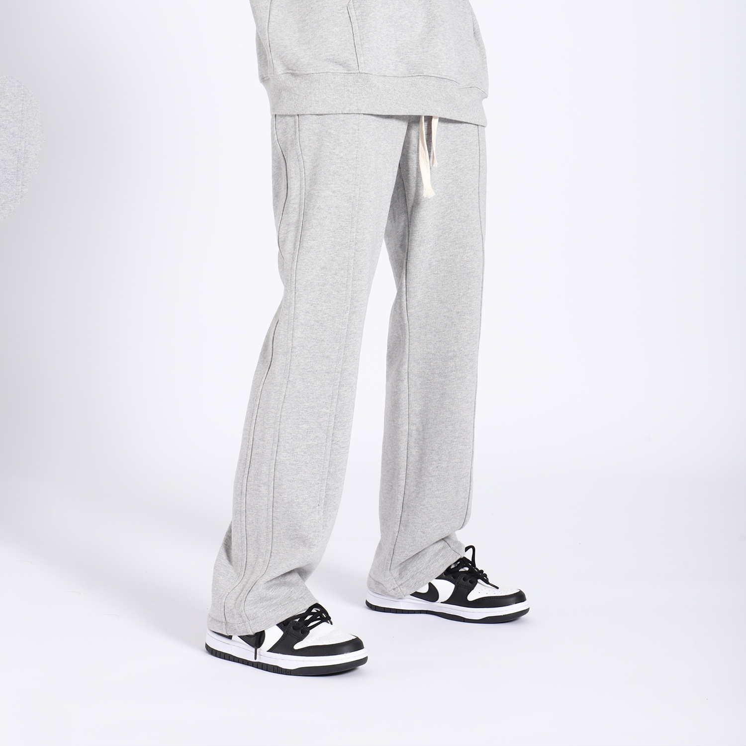 GANGURRU高街中缝拼线显高直筒休闲裤子男女宽松长裤卫裤春夏季