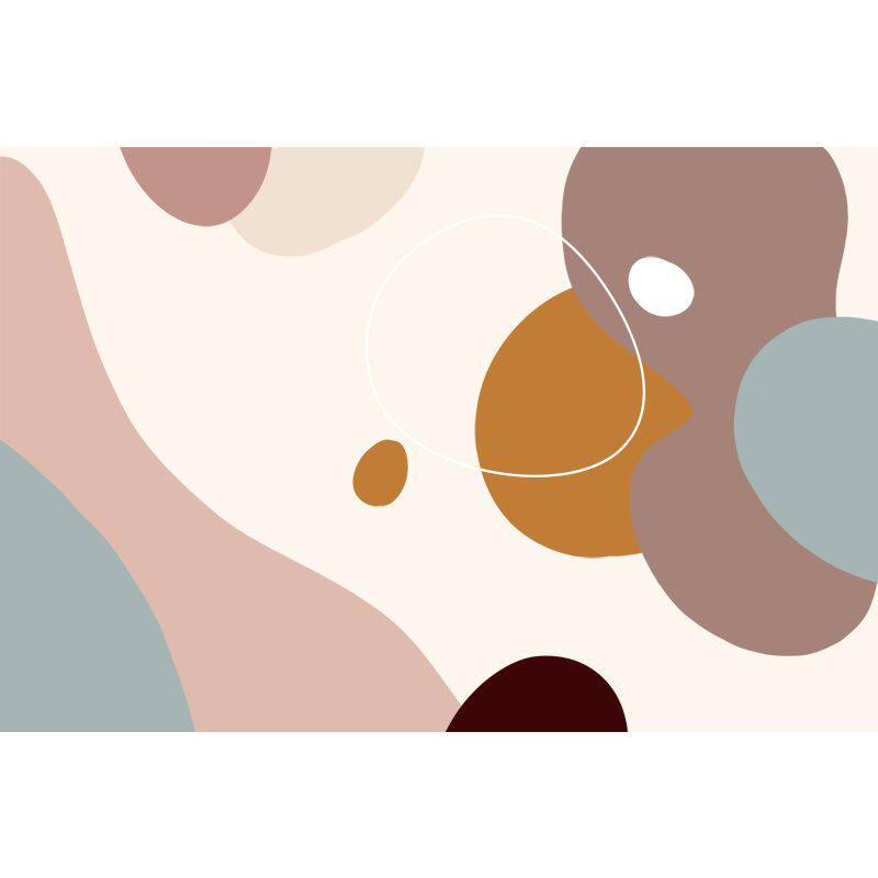 撞色壁纸抽象艺术几何色块壁布卧室客厅电视无纺布墙纸