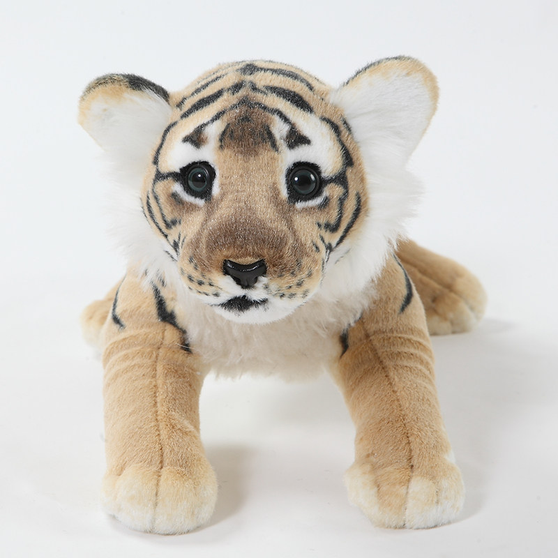 仿真小老虎公仔毛绒玩具可爱东北虎玩偶白虎布娃娃儿童生日礼物