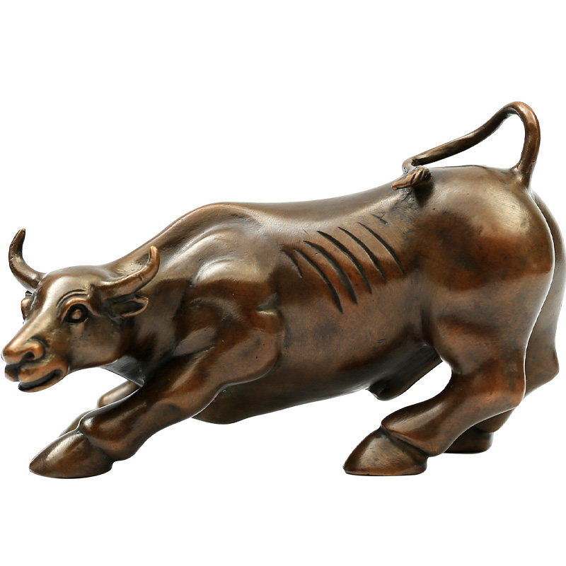 铜牛摆件纯铜礼物装饰品办公室客厅工艺品大号华尔街摆件