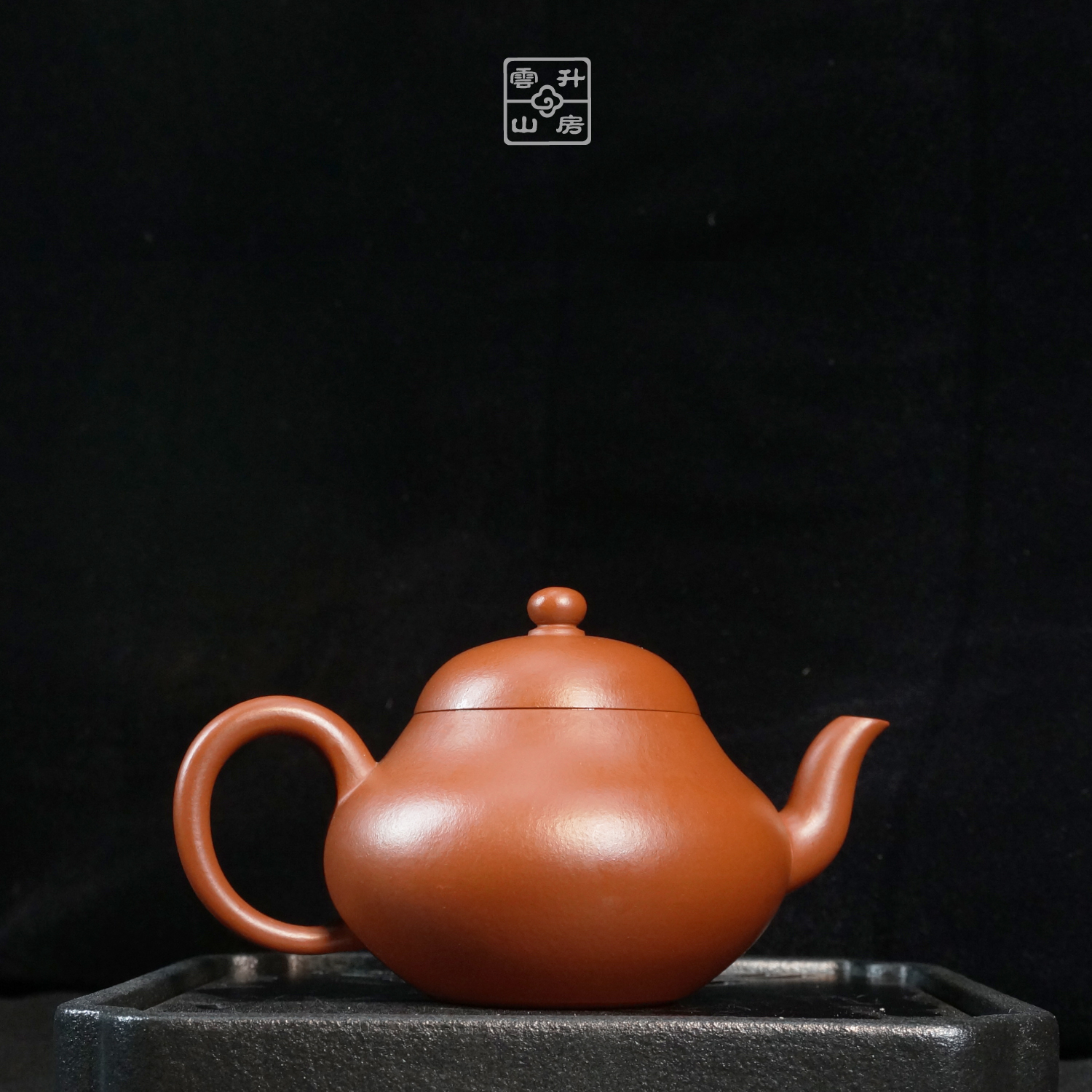 龙山梨形朱泥手工沈海峰名家老泥黄龙山紫砂原矿茶壶