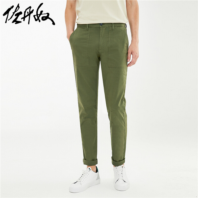 佐丹奴裤子男装弹力棉工装贴袋薄款休闲长裤30111021