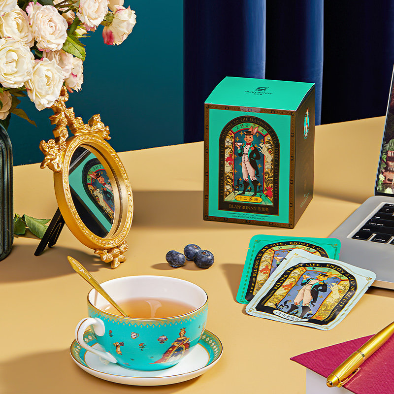 blanbunny布兰兔 十二茶颂白桃乌龙茶包袋泡茶组合水果茶袋装礼盒