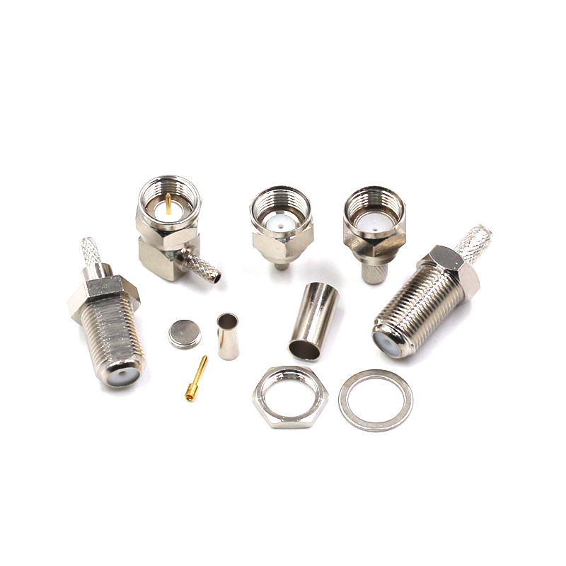 公母接头 屏蔽线有线电视连接器 1.5 射频头电缆连接器英制f - 爱购网