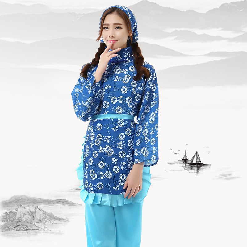 服装采茶村姑秧歌演出演出服乡村民族风女装舞蹈儿童演出服