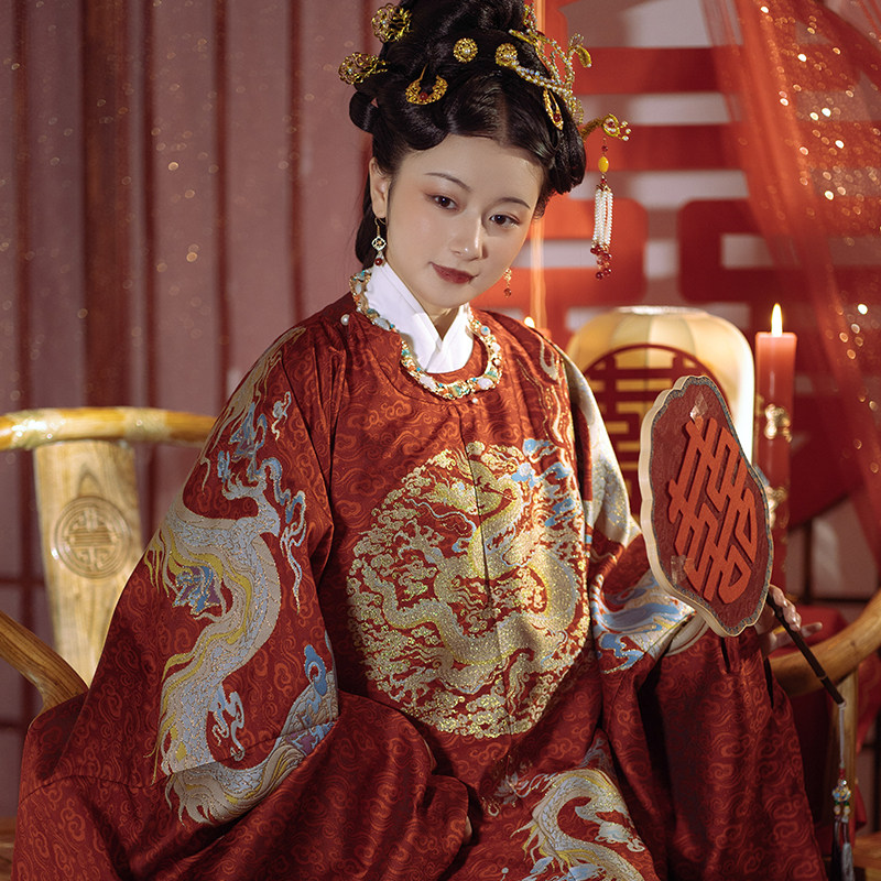 定金汉司原创创明制男女款蟒袍君临广袖仿妆汉服