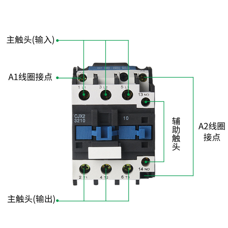 单相交流接触器220v继电器380v三相cjx2-121018103210低压接触器