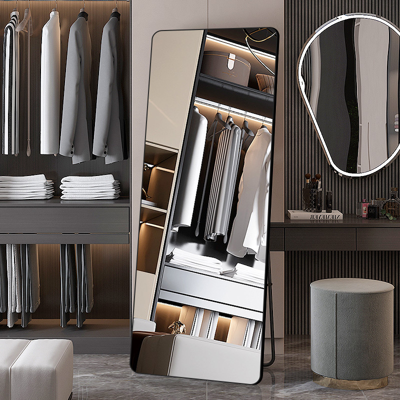 铝合金男士穿衣穿衣镜镜子家用服装店衣帽间壁挂式尺寸落地镜