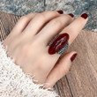 Retro Ring Female Palace Artificial Stone Korean Simple Personalized Personalized Diamond Cold Wind Exaggerated Fingerd Forefront Ring Decoration Retro Ring Female Palace Artificial Stone Korean Simple Personalized Personalized Diamond Cold Wind Exaggerated Fingerd Forefront Ring Decoration