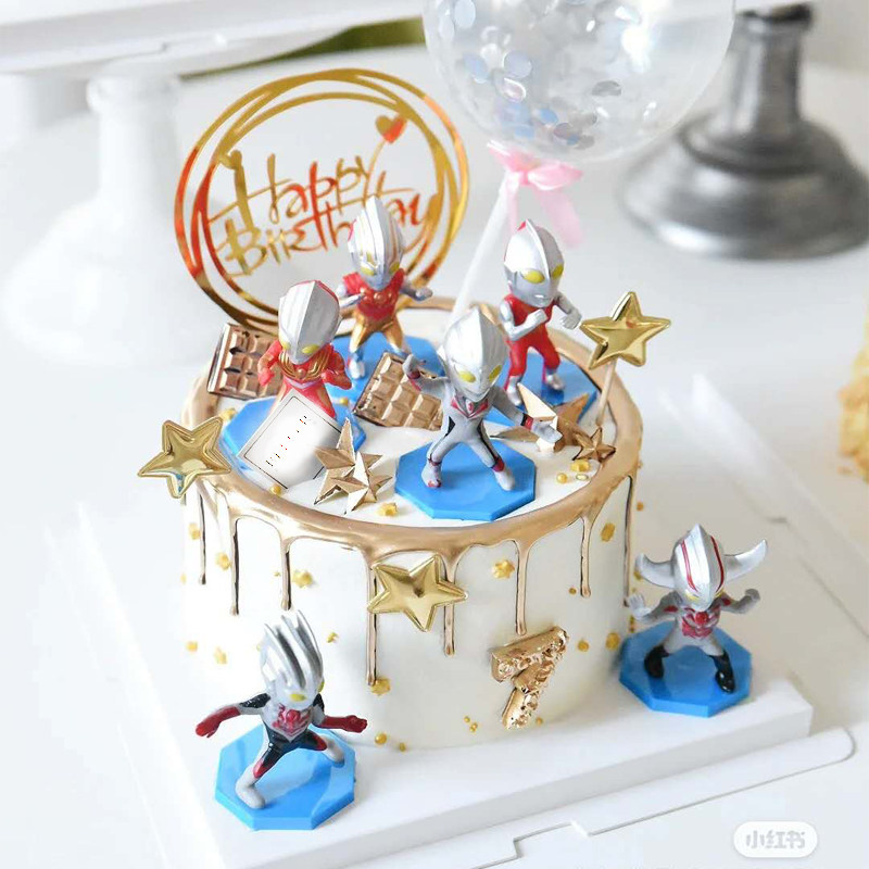 六一节抖音网红新款奥特曼男孩儿童周岁生日蛋糕上海苏州同城配送