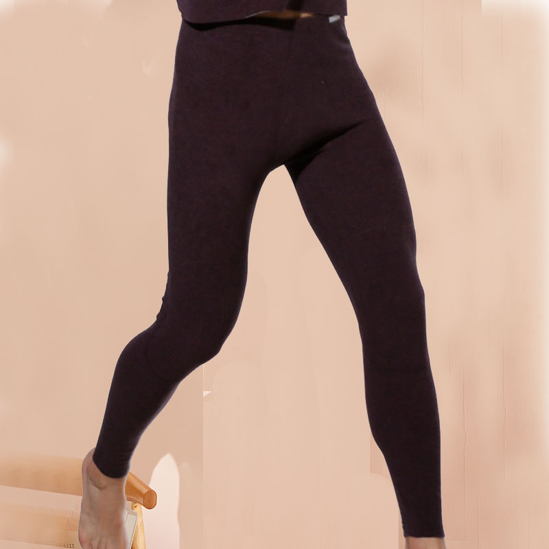 冠得男士秋天冬季下身裤桑蚕丝保暖裤子加厚中款护膝内衣单裤秋裤