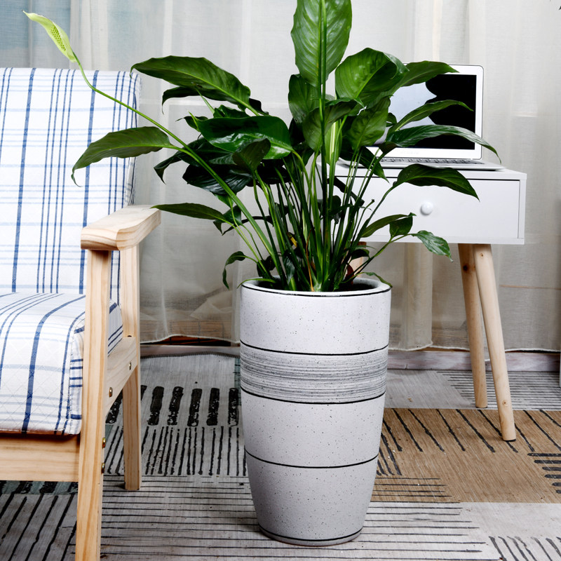 特大号陶瓷大口径花盆阳台室内种树落地特大号大花缸包邮清仓批发