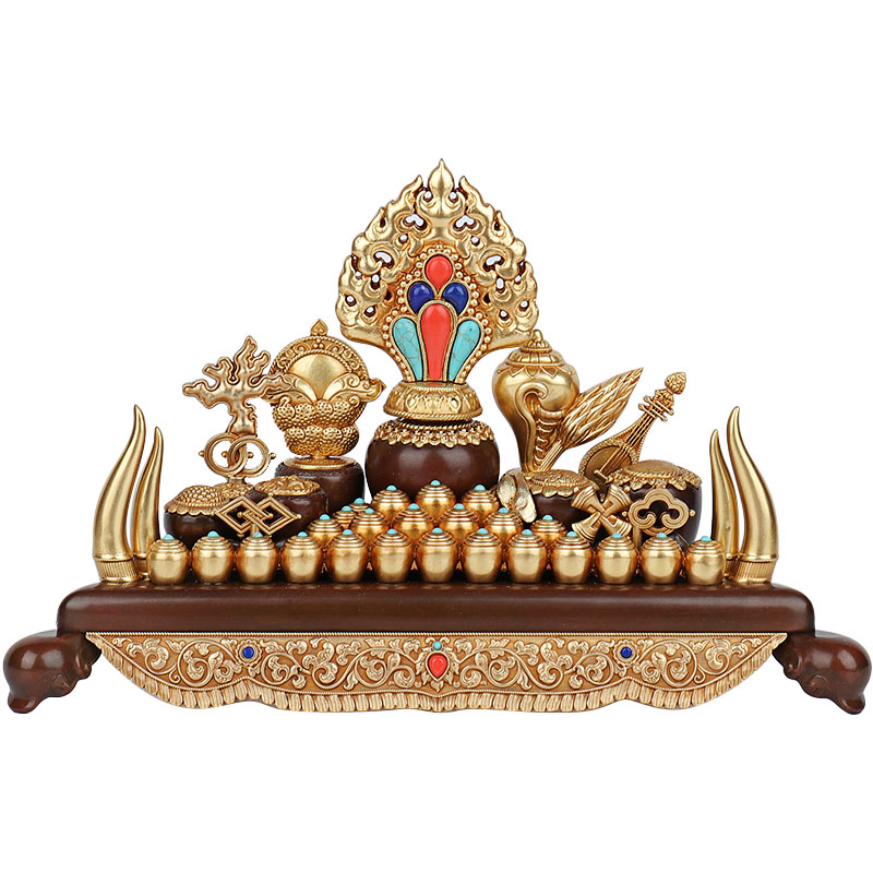 百宝总集藏传佛教摩尼摩尼宝宝百宝座八瑞七珍珍宝摆件