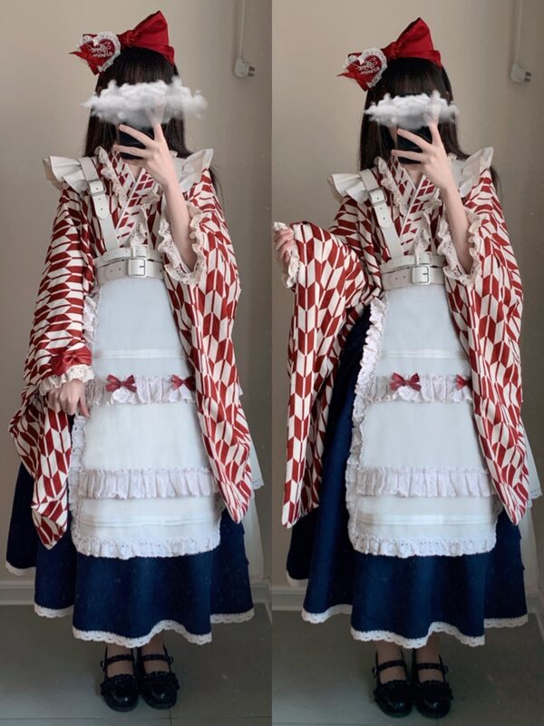 放心好店限量定金moon原创lolita和风白裙