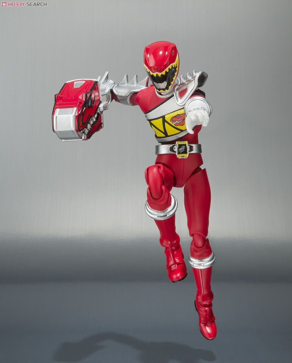 可动手办现货强龙者兽电战队强龙红红战士shf万代