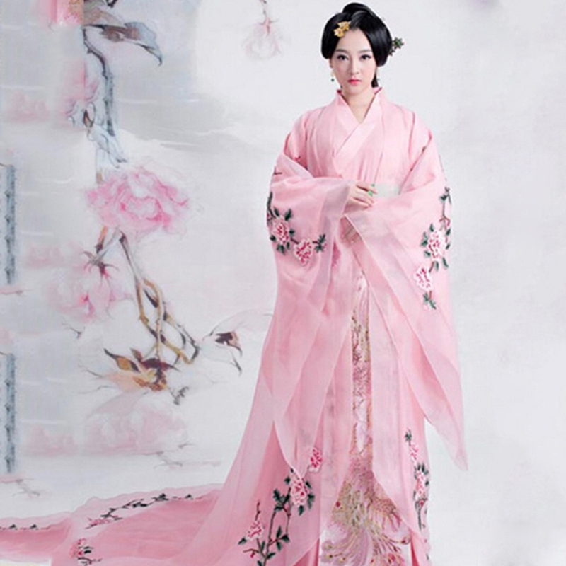 古装影视兰陵王妃同款粉色汉服日常仙女女服古典民族服装
