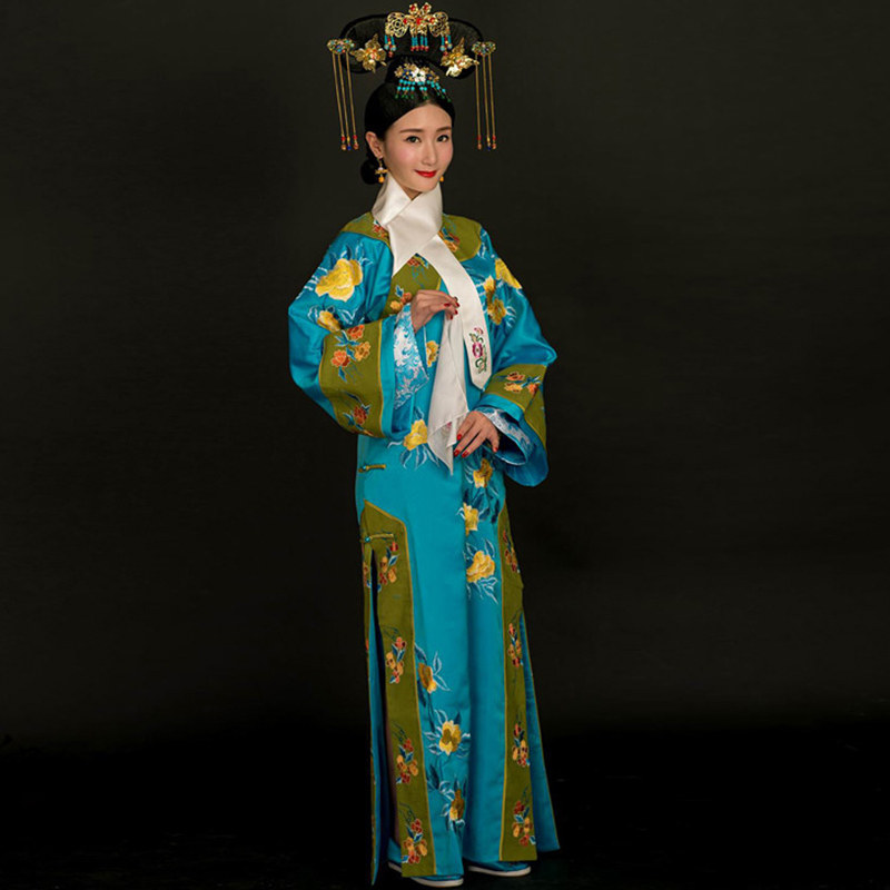 古装影视如懿传同款清朝皇后格格服女绣花花旗民族服装