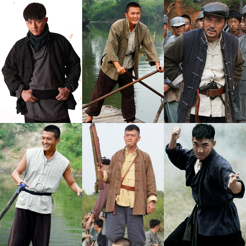 古装民国影视农民服土八路老百姓棉麻土匪演出服民族服装