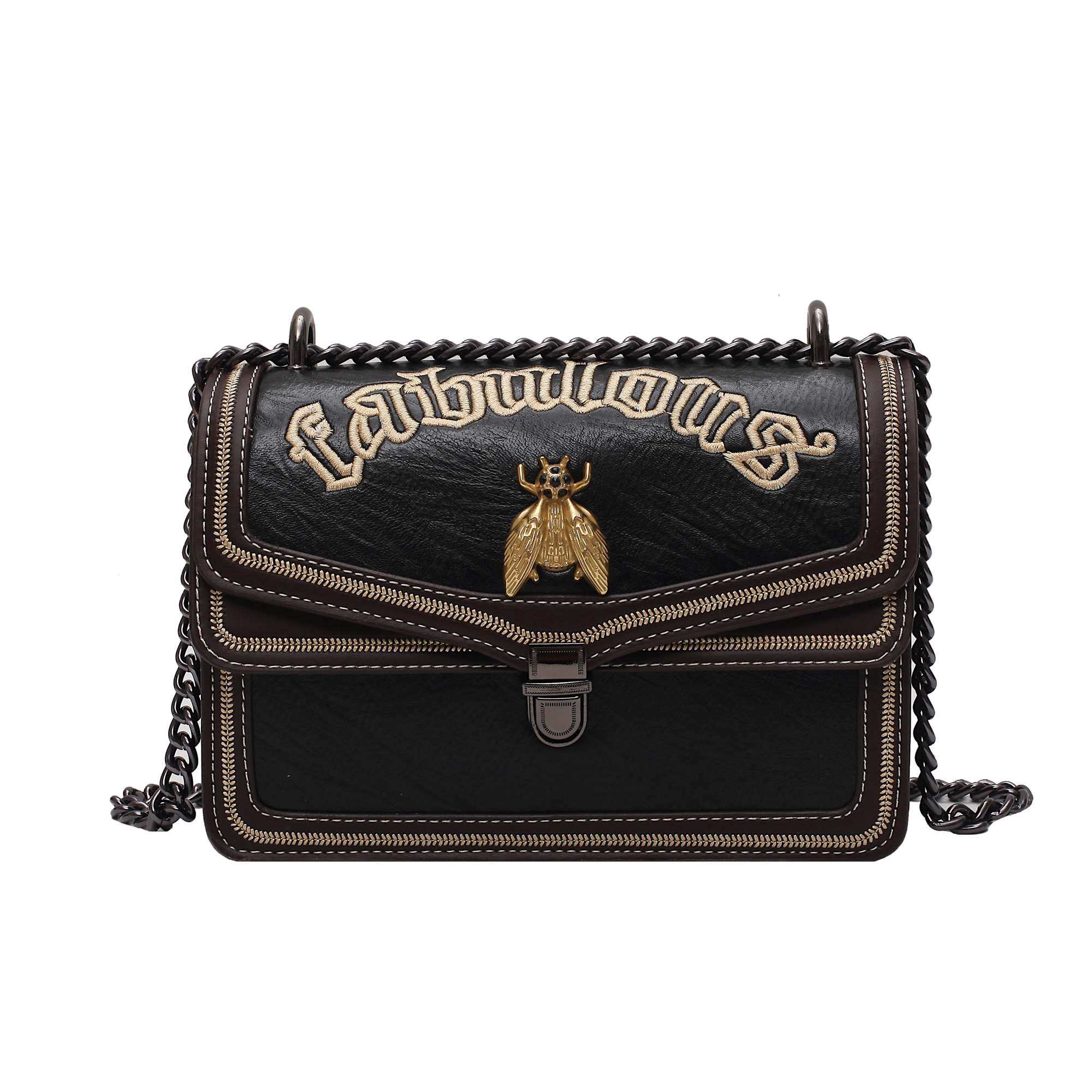 新品包包女2020新款潮时尚复古链条蜜蜂秋冬斜挎包百搭单肩定型小