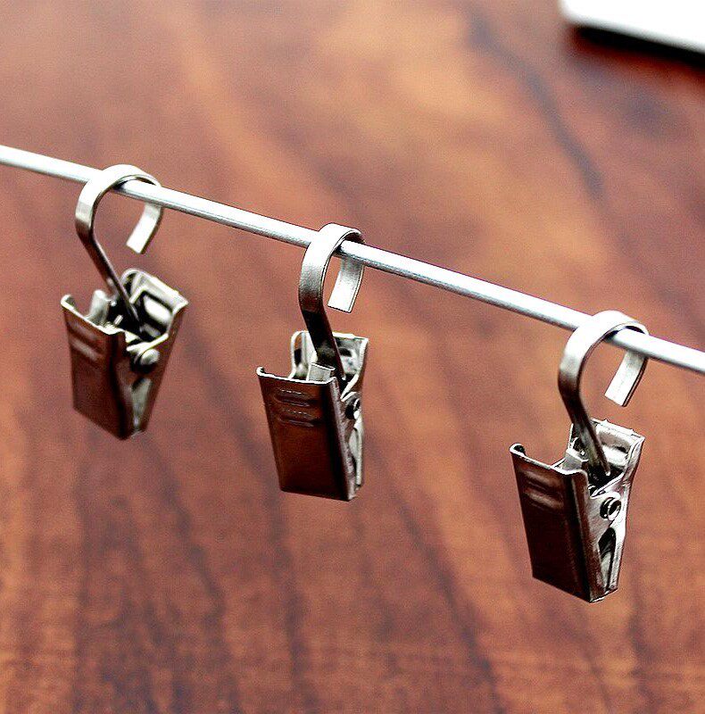 遮光穿孔小号铁扣锈钢圆圈墙壁带子窗帘挂钩挂钩