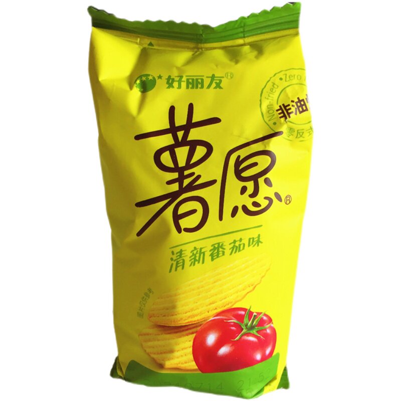 好丽友薯愿非油炸薯片原味蜂蜜番茄薯条散装整箱膨化食品