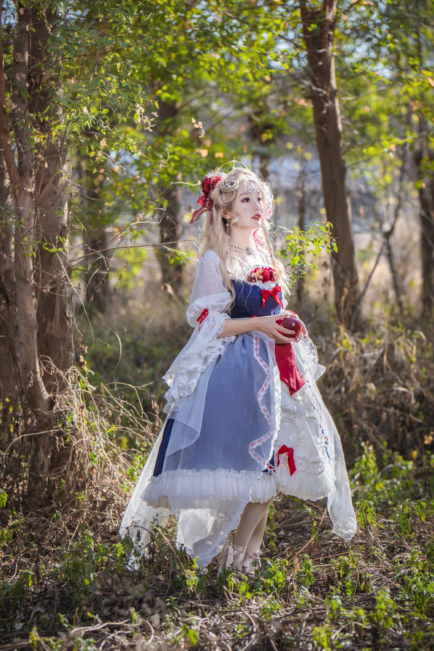 airfreeinglolita白雪op原创设计lolita长裙纯色甜美lolita洛丽塔