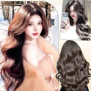 不用戴发网假发女片头顶增发量蓬松高颅顶遮白发长发大波浪假发片