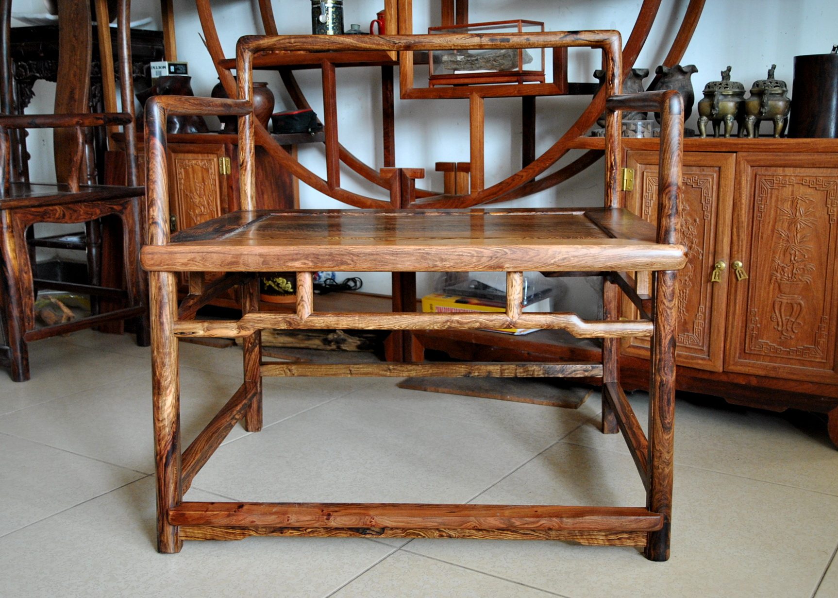 黄花梨禅椅红木家具大叶黄金现货a0985其它椅子