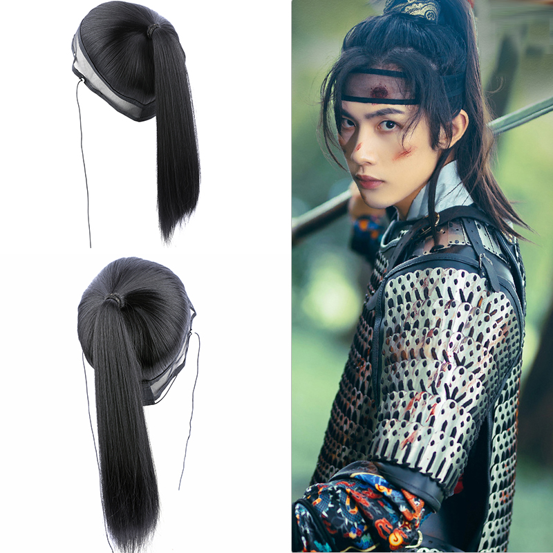 假发汉服一体男女发明固定古装易固定马尾抹额整顶假发
