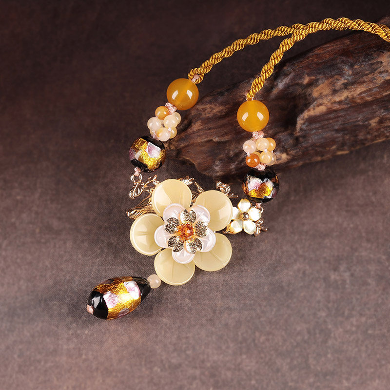 古风琉璃项链锁骨装饰简约气质吊坠中国国风项链