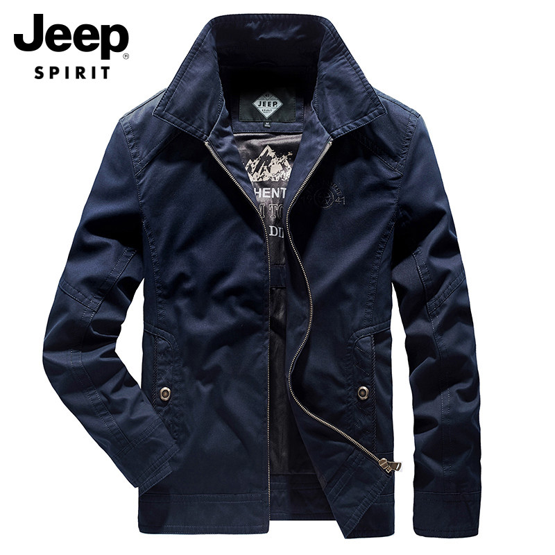 jeep男装旗舰男士外套夹克春秋宽松休闲秋装夹克