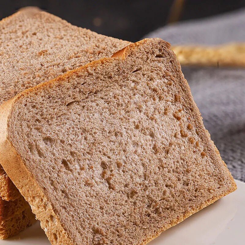 健身刷脂500g全麦黑麦面包岩烧吐司代餐无蔗糖西式糕点